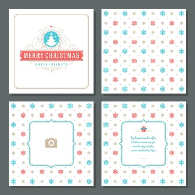 Noel tebrik kartı vektör tasarım ve desen arka plan