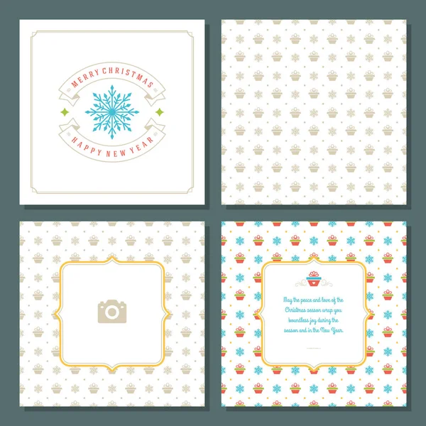 Noel tebrik kartı vektör tasarım ve desen arka plan