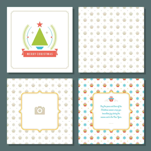 Noel tebrik kartı vektör tasarım ve desen arka plan