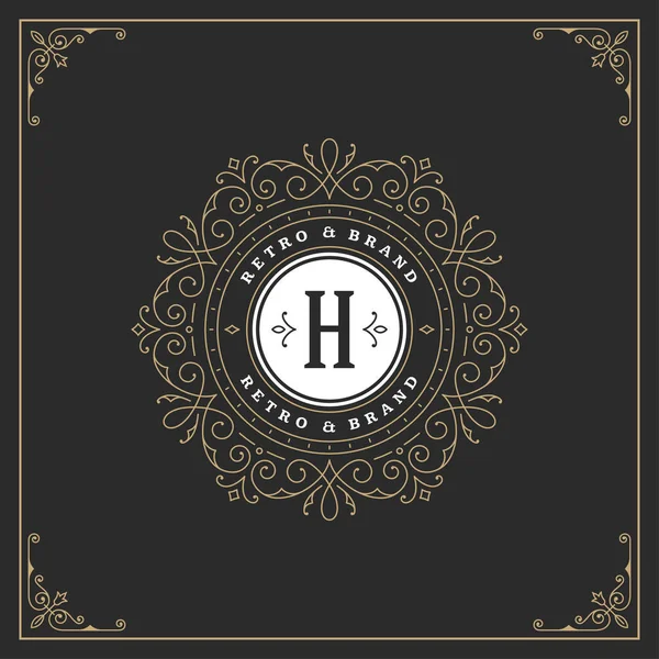 Kaligrafi süsleme süsleme logo tasarım şablonu vektör geliştiği