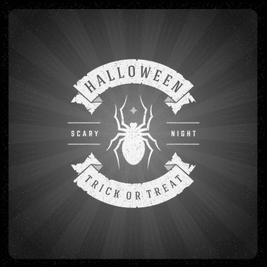 Cadılar Bayramı vektör çizim üzerinde ekran biten film