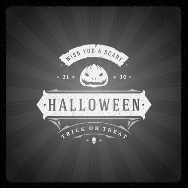 Cadılar Bayramı vektör çizim üzerinde ekran biten film