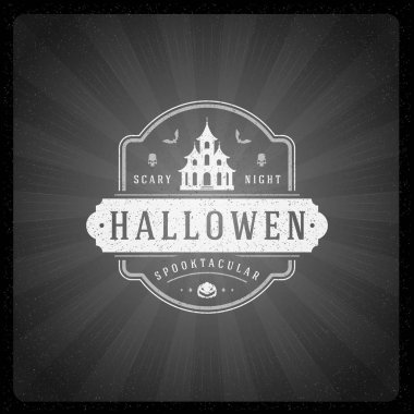 Cadılar Bayramı vektör çizim üzerinde ekran biten film