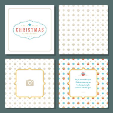 Noel tebrik kartı vektör tasarım ve desen arka plan