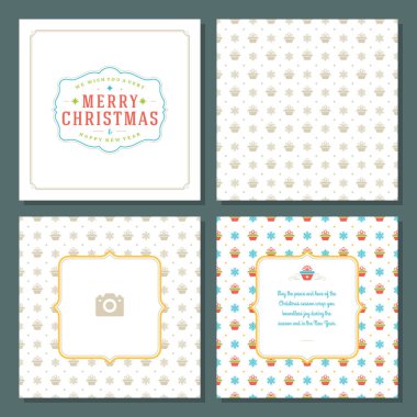 Noel tebrik kartı vektör tasarım ve desen arka plan