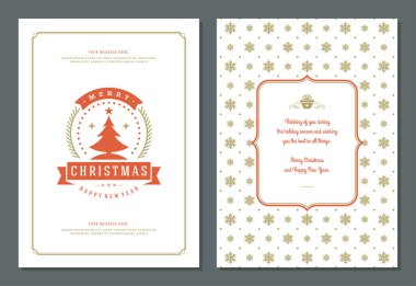 Noel tebrik kartı tasarım şablonu.
