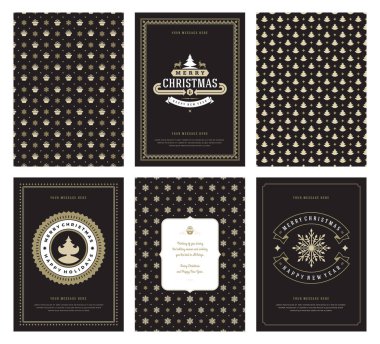 Neşeli Noel tebrik kartları şablonları ve desenler arka planlar