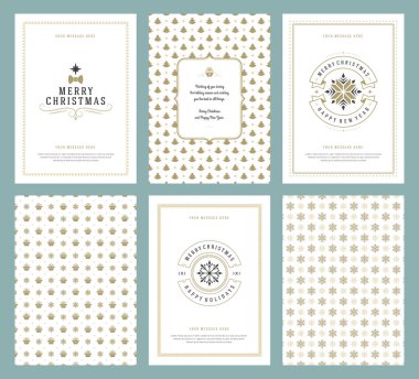 Neşeli Noel tebrik kartları şablonları ve desenler arka planlar