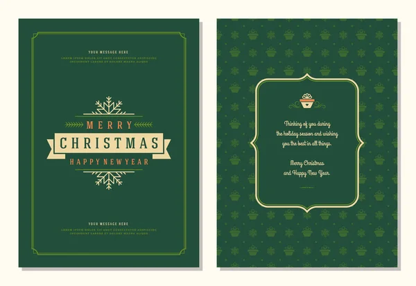 Christmas greeting card design template. — Stock Vector