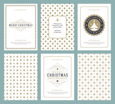 Neşeli Noel tebrik kartları şablonları ve desenler arka planlar