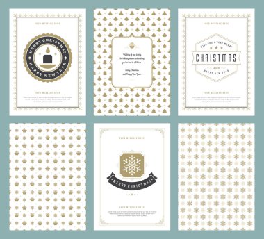 Neşeli Noel tebrik kartları şablonları ve desenler arka planlar