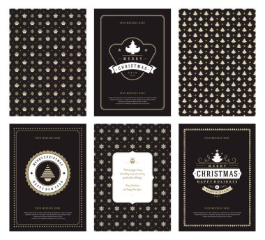 Neşeli Noel tebrik kartları şablonları ve desenler arka planlar