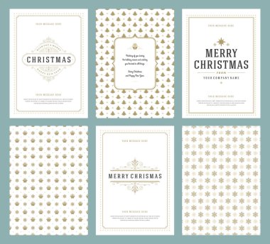 Neşeli Noel tebrik kartları şablonları ve desenler arka planlar