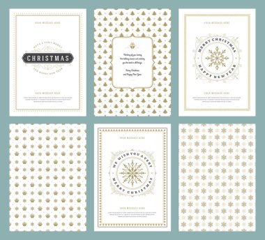 Neşeli Noel tebrik kartları şablonları ve desenler arka planlar