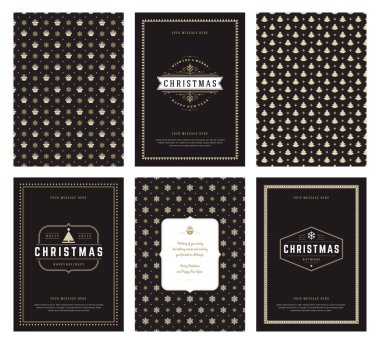 Neşeli Noel tebrik kartları şablonları ve desenler arka planlar