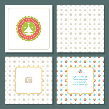 Noel tebrik kartı vektör tasarım ve desen arka plan