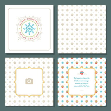 Noel tebrik kartı vektör tasarım ve desen arka plan