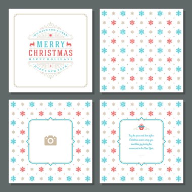 Noel tebrik kartı vektör tasarım ve desen arka plan