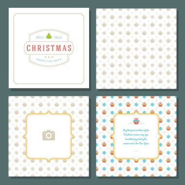 Noel tebrik kartı vektör tasarım ve desen arka plan