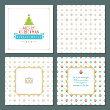 Noel tebrik kartı vektör tasarım ve desen arka plan