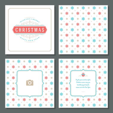 Noel tebrik kartı vektör tasarım ve desen arka plan