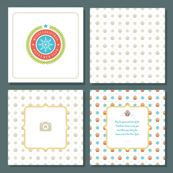 Noel tebrik kartı vektör tasarım ve desen arka plan