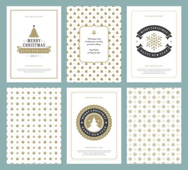 Neşeli Noel tebrik kartları şablonları ve desenler arka planlar