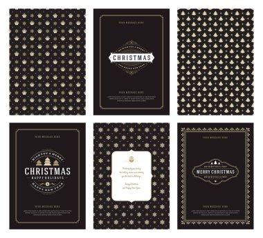 Neşeli Noel tebrik kartları şablonları ve desenler arka planlar