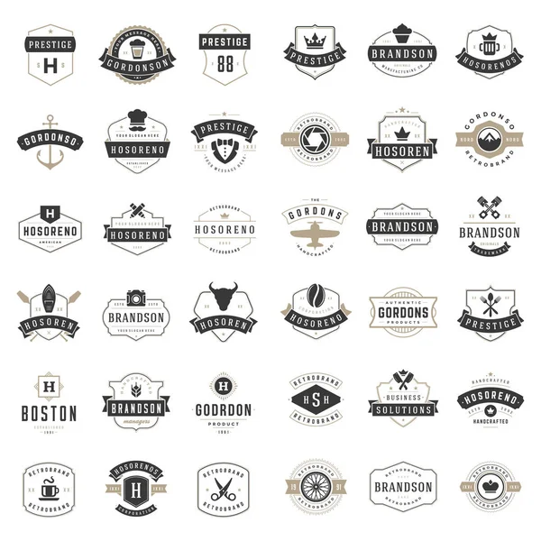 Vintage Logos Design Templates Set. — Stock Vector