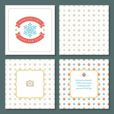 Noel tebrik kartı vektör tasarım ve desen arka plan