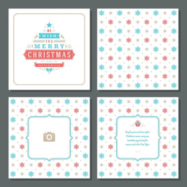 Noel tebrik kartı vektör tasarım ve desen arka plan