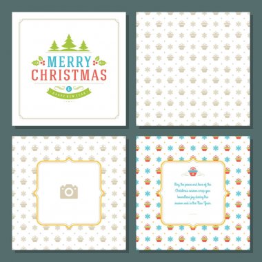 Noel tebrik kartı tasarımı ve şablon geçmişi, Mutlu Noeller dilekleri ve aile fotoğrafı.