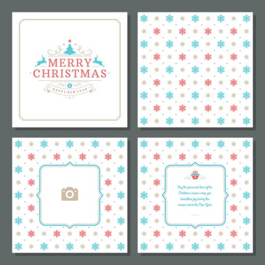 Noel tebrik kartı vektör tasarım ve desen arka plan