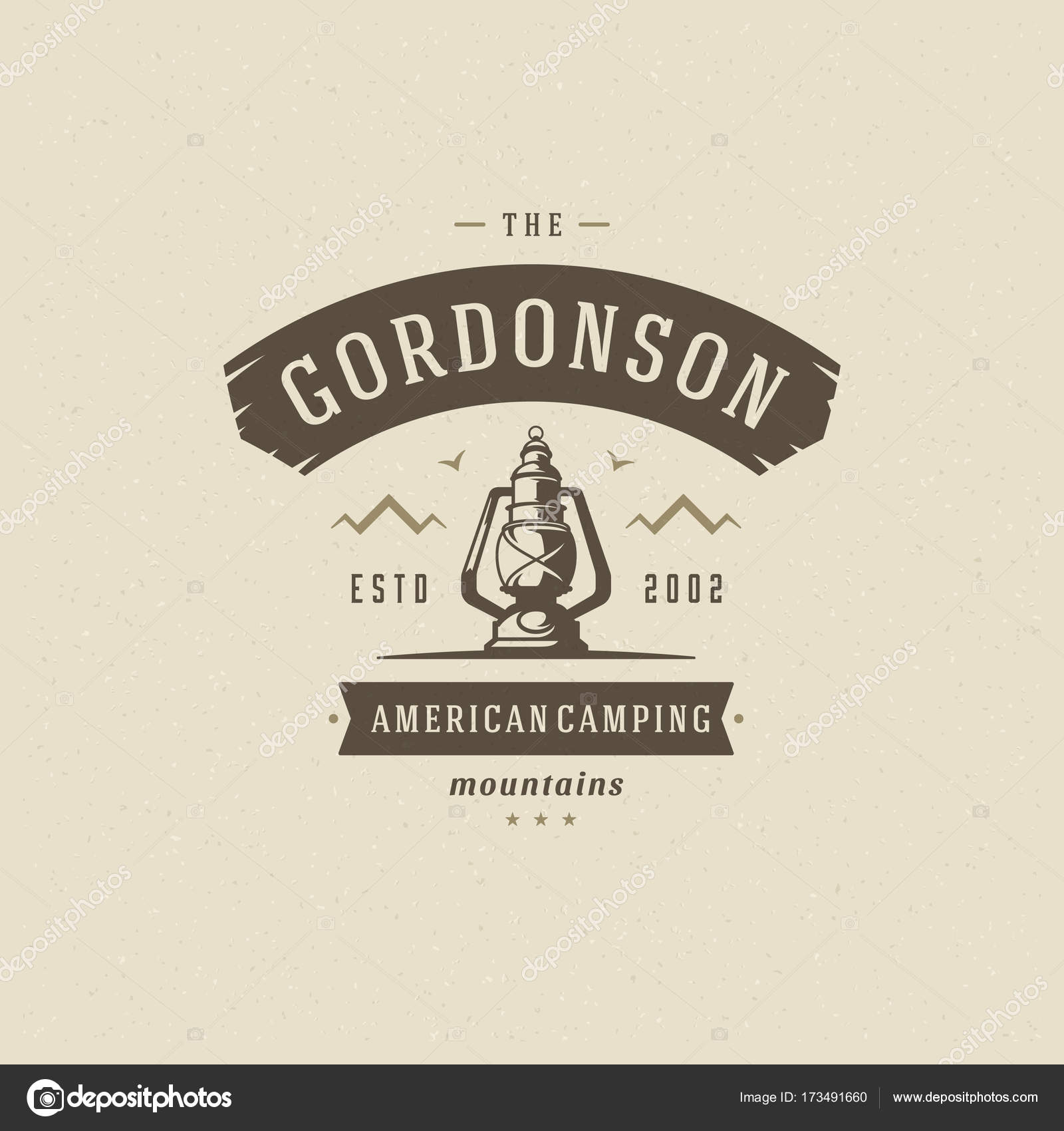 キャンプのロゴ エンブレム ベクトル イラスト 屋外の冒険遠征 ランタン のシルエット シャツ 印刷スタンプ ヴィンテージは ストックベクター C Provectors
