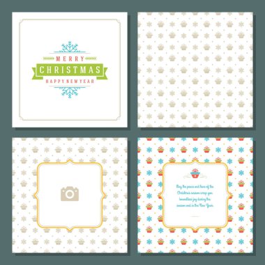 Noel tebrik kartı tasarımı ve şablon geçmişi, Mutlu Noeller dilekleri ve aile fotoğrafı.