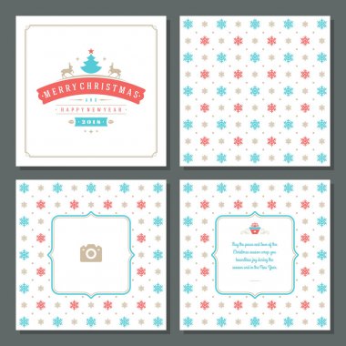 Noel tebrik kartı tasarımı ve şablon geçmişi, Mutlu Noeller dilekleri ve aile fotoğrafı.