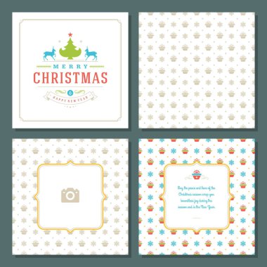 Noel tebrik kartı tasarımı ve şablon geçmişi, Mutlu Noeller dilekleri ve aile fotoğrafı.