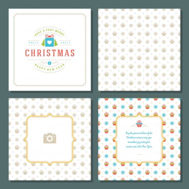 Noel tebrik kartı tasarımı ve şablon geçmişi, Mutlu Noeller dilekleri ve aile fotoğrafı.