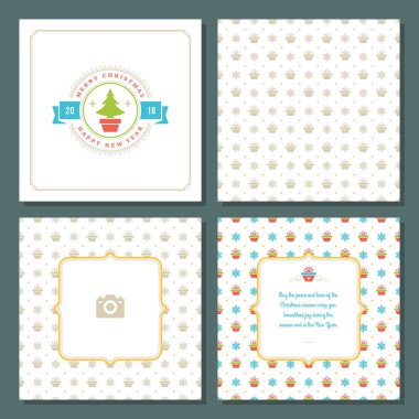 Noel tebrik kartı vektör tasarım ve desen arka plan