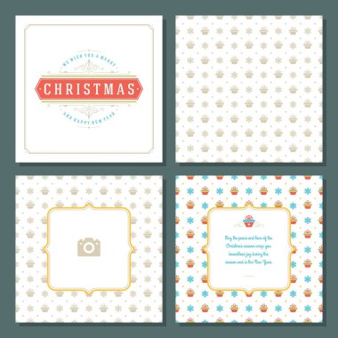 Noel tebrik kartı vektör tasarım ve desen arka plan