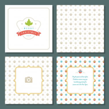 Noel tebrik kartı vektör tasarım ve desen arka plan