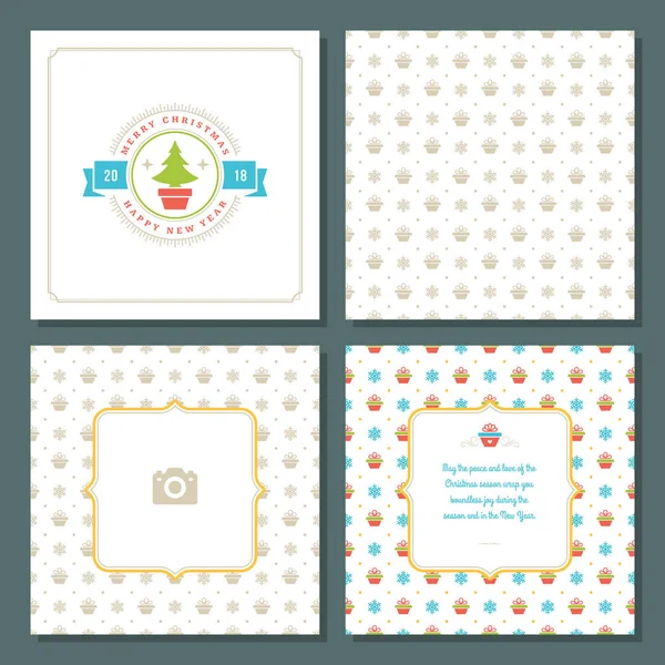 Noel tebrik kartı vektör tasarım ve desen arka plan