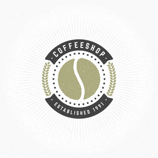 Element Projektu Logotypu Coffee Shop Vintage Styl Odznaka Retro Ilustracji — Wektor stockowy