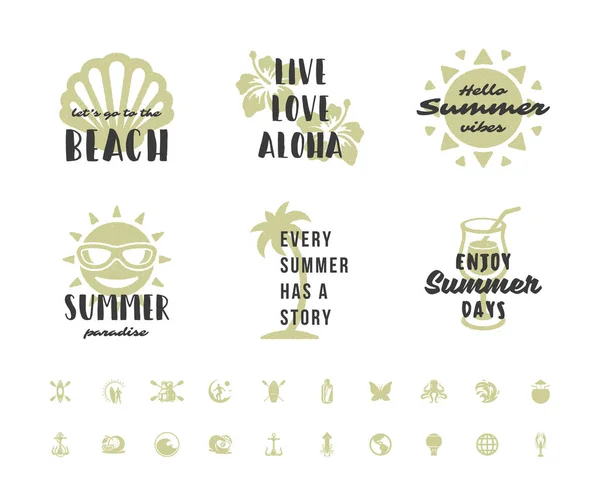 Tipografía de vacaciones de verano citas inspiradoras o refranes diseño — Vector de stock