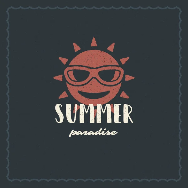 Tipografía de vacaciones de verano diseño de presupuesto inspirador para la ilustración de carteles o vectores de ropa . — Vector de stock