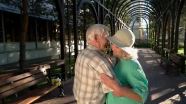 Üst düzey çift gülümseyen ve dans.