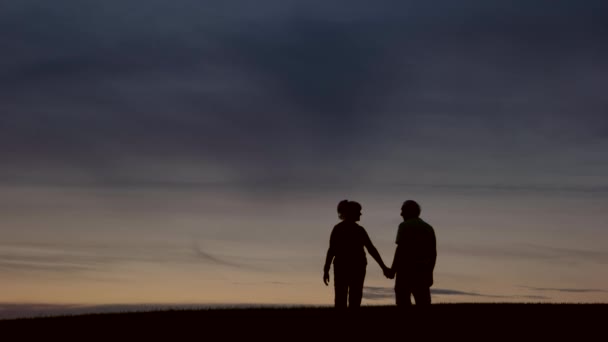 Two people holding hands. — Stock Video