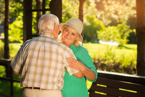 Old couple is dancing. — Stock Photo, Image