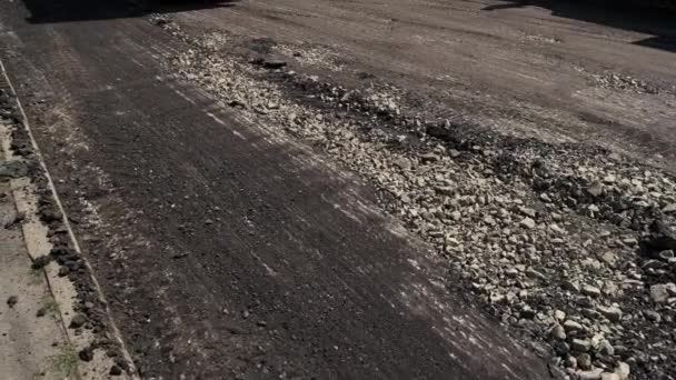 Stroj na frézování asfaltu. — Stock video