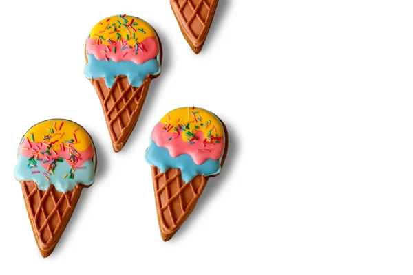Biscoitos com esmalte colorido . — Fotografia de Stock